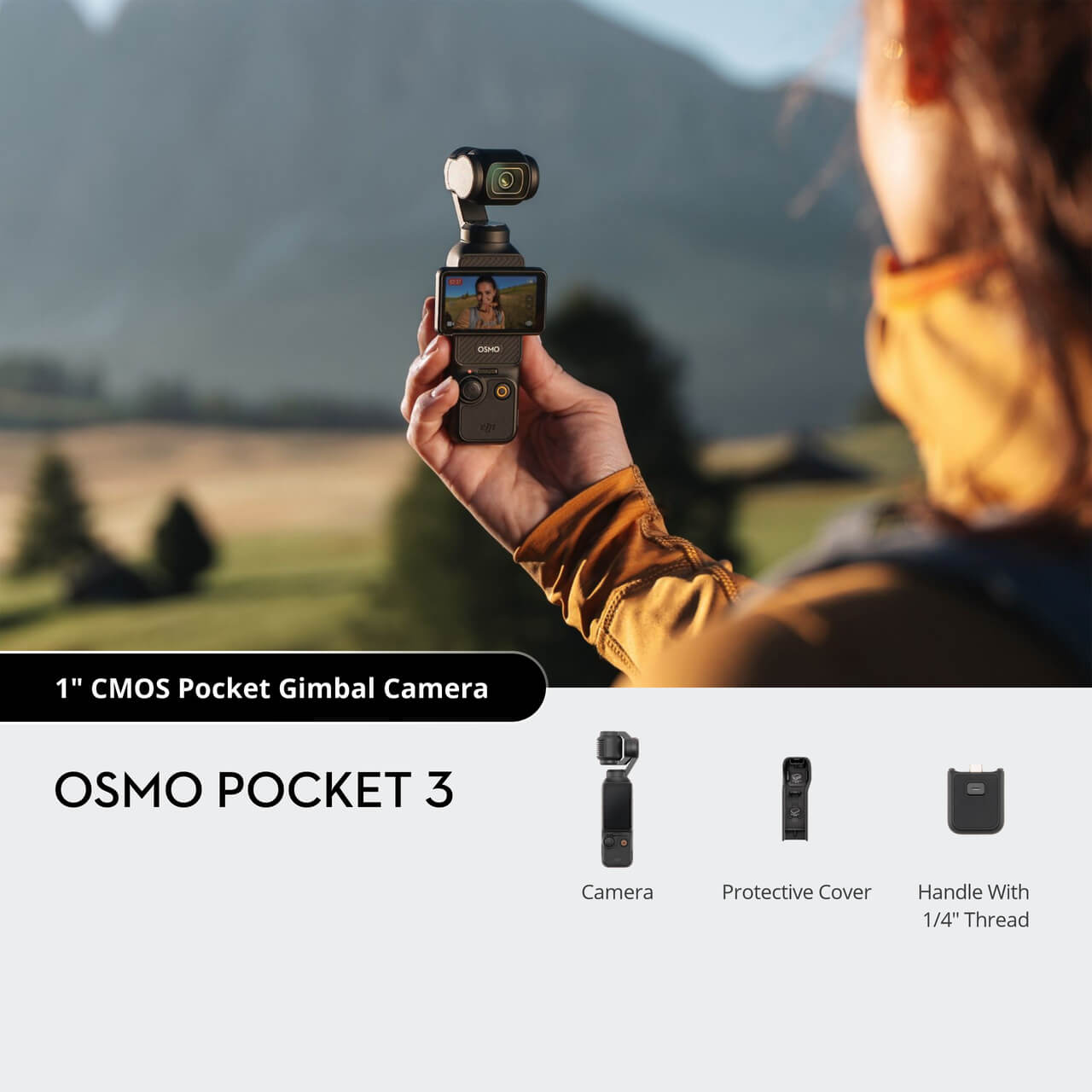 DJI Osmo Pocket 3 กล้องวิดีโอขนาดเล็ก สำหรับ Content Creator เซ็นเซอร์ 1 นิ้ว ถ่ายวิดีโอ 4K 120 เฟรม มี Gimbal ในตัว