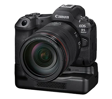 กริปแบตเตอรี่พร้อมพัดลม Canon CF-R20EP ติดกับ EOS R5 Mark II