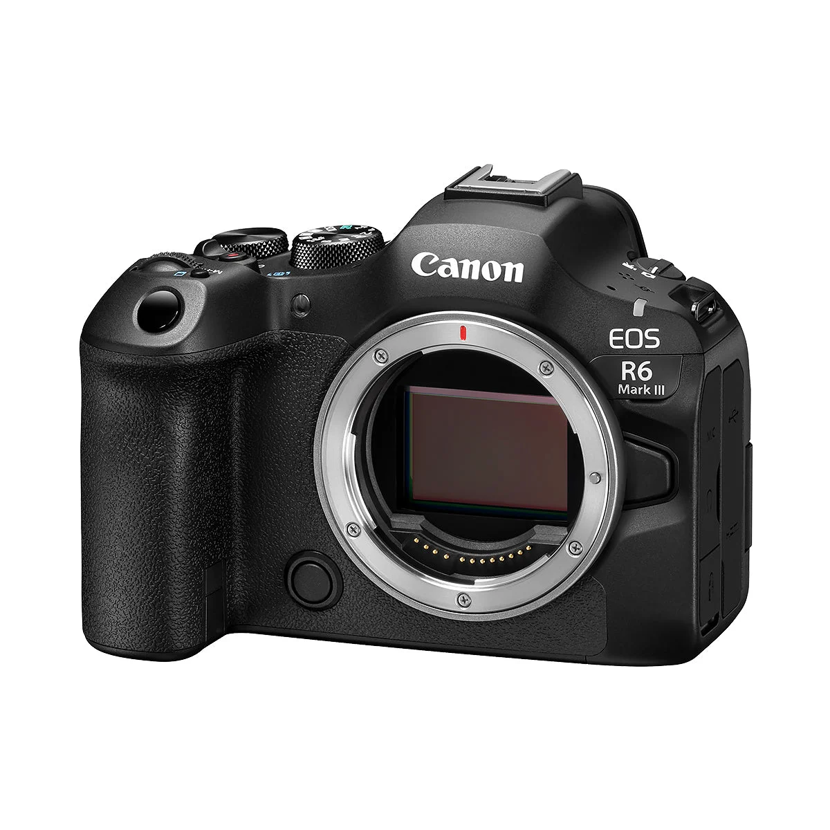 กล้อง EOS R6 Mark III มุมเฉียงด้านหน้า
