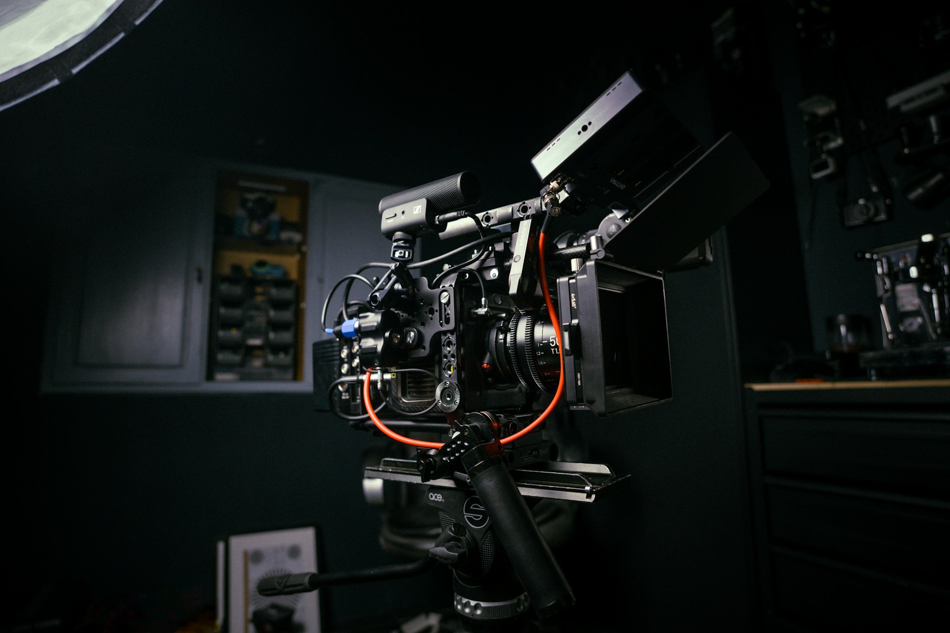Cinema camera rig — illustrative photograph by Levi Stute / Unsplash
