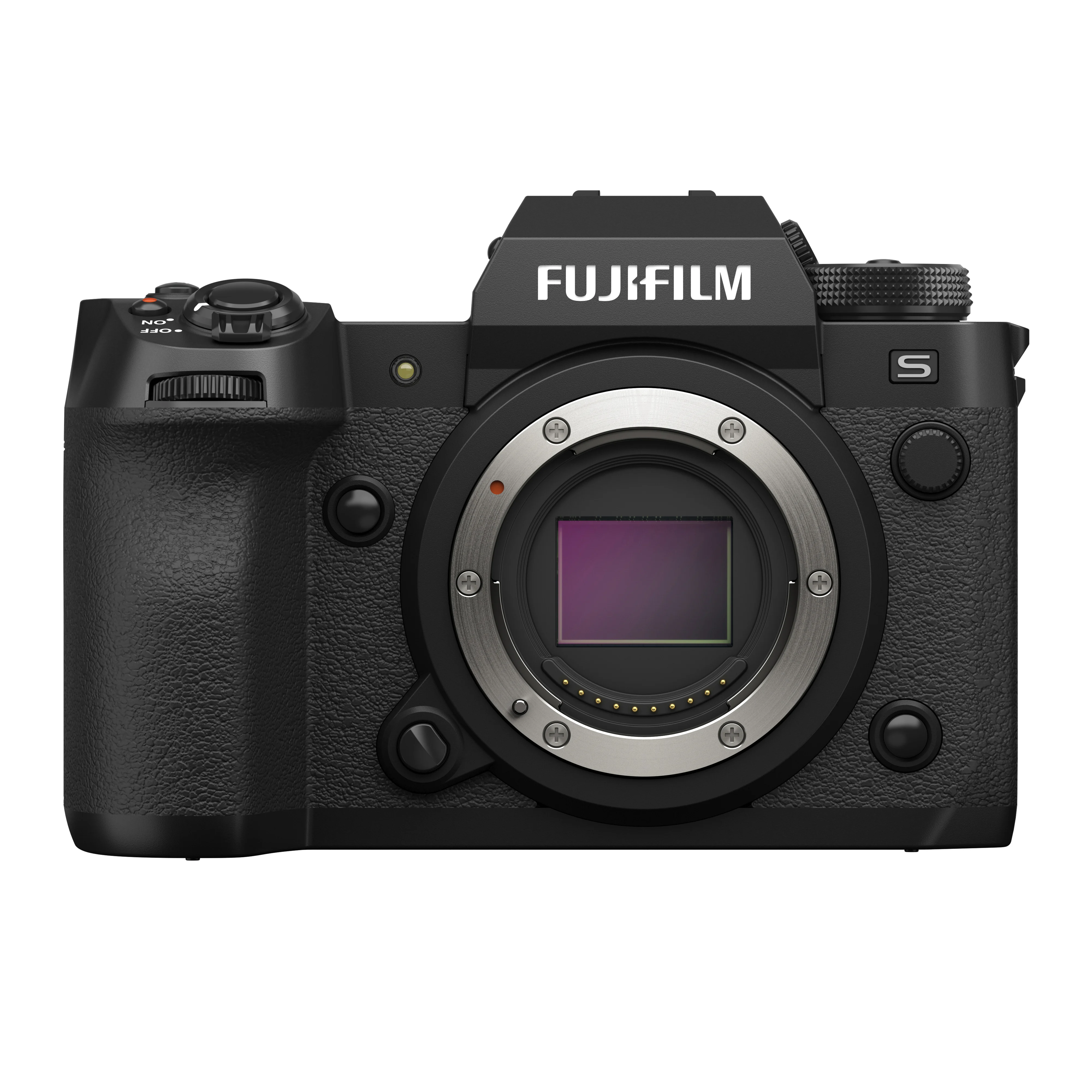 กล้อง FUJIFILM X-H2S ที่รองรับ F-Log2 มองจากด้านหน้า