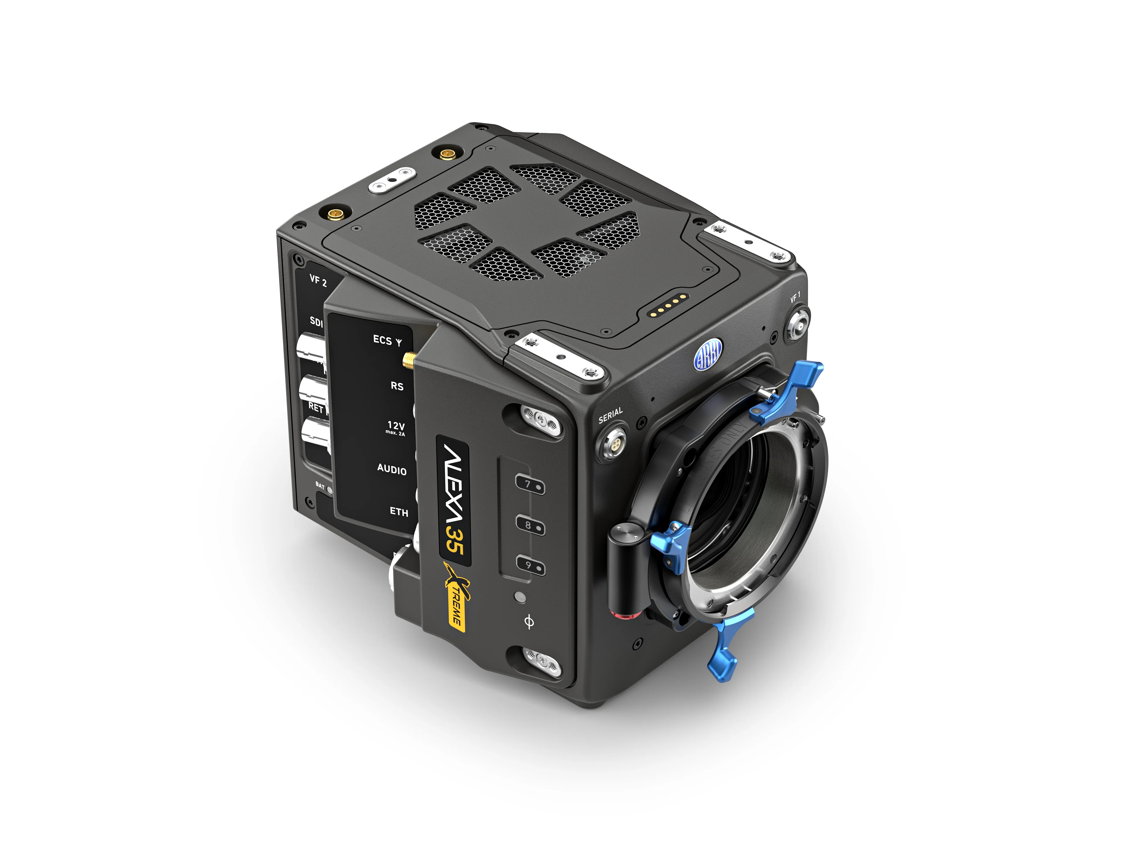 กล้อง ARRI ALEXA 35 Xtreme มองจากด้านหน้า เห็นเมาท์ LPL และเซนเซอร์ Super 35