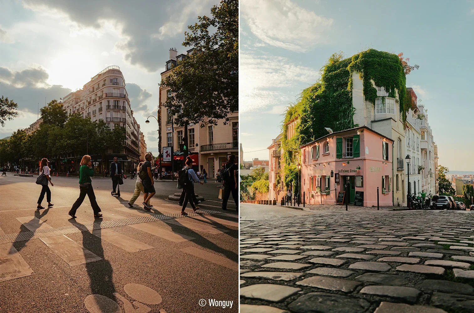 ภาพถนนและอาคารในเมืองสองภาพช่วงแดดเย็น ภาพตัวอย่างจากหน้ากล้อง LUMIX S9