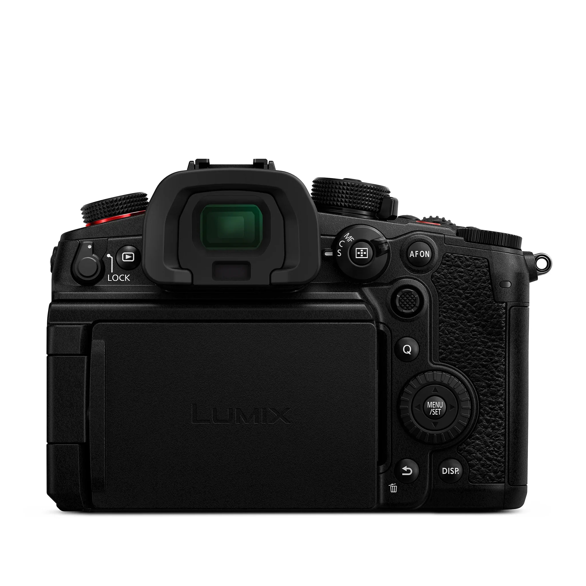 ด้านหลังกล้อง LUMIX GH7 แสดงจอและปุ่มควบคุม รุ่นที่เปิด Waveform บนจอได้