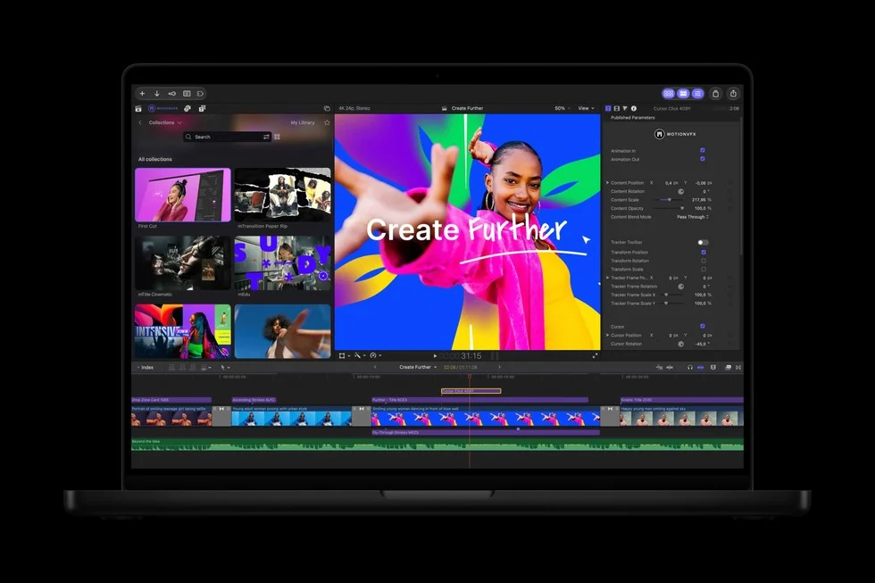 Final Cut Pro MotionVFX เอฟเฟกต์ในตัวบน Mac