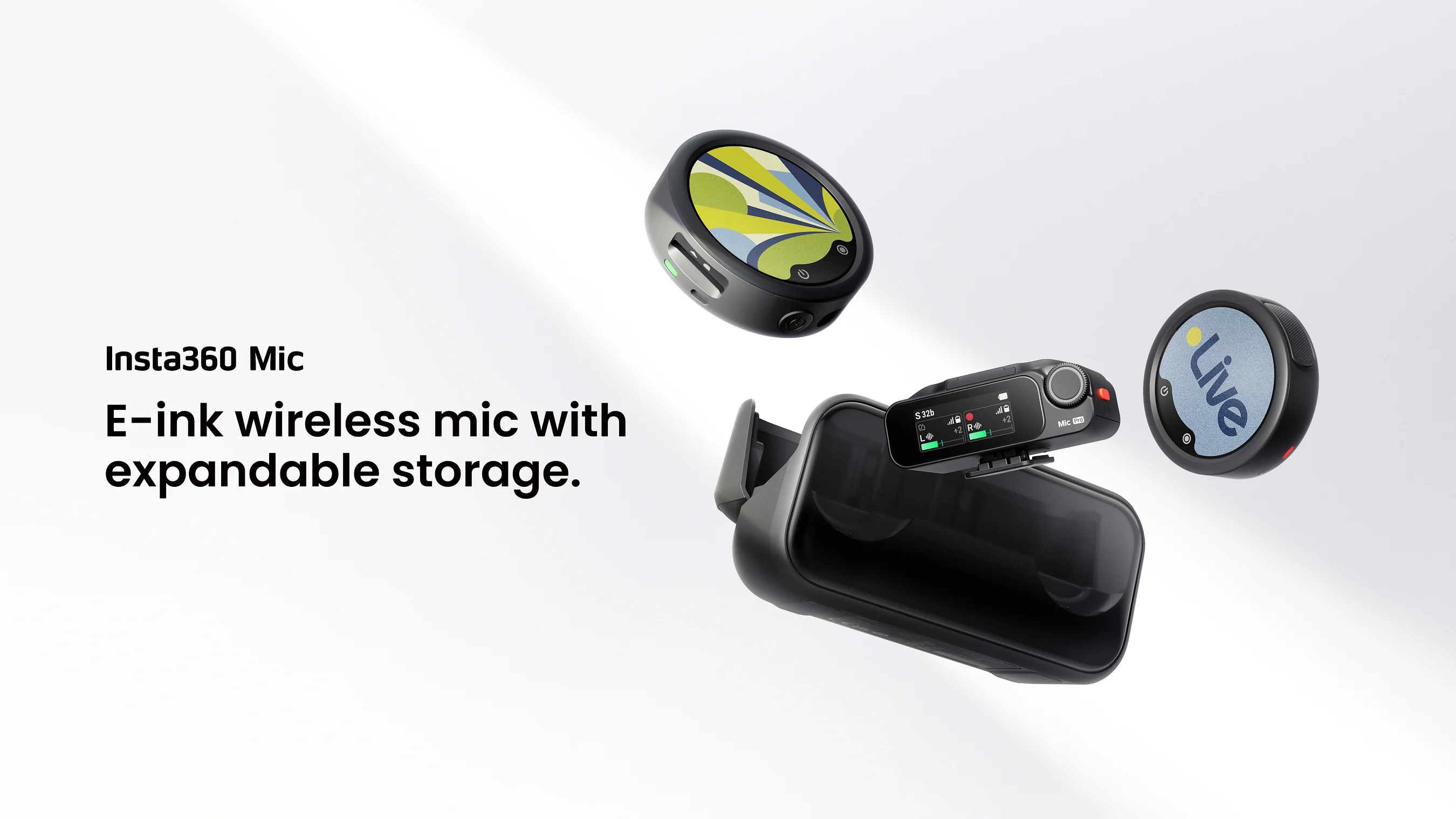 Insta360 Mic ไมค์ไร้สายรุ่นใหม่ จอ E-Ink ปรับรูปได้