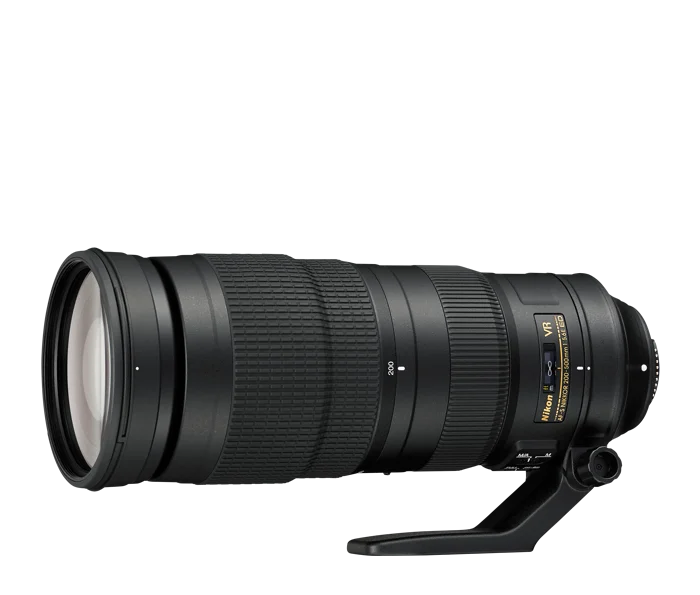เลนส์ AF-S NIKKOR 200-500mm f/5.6E ED VR มุมด้านข้าง