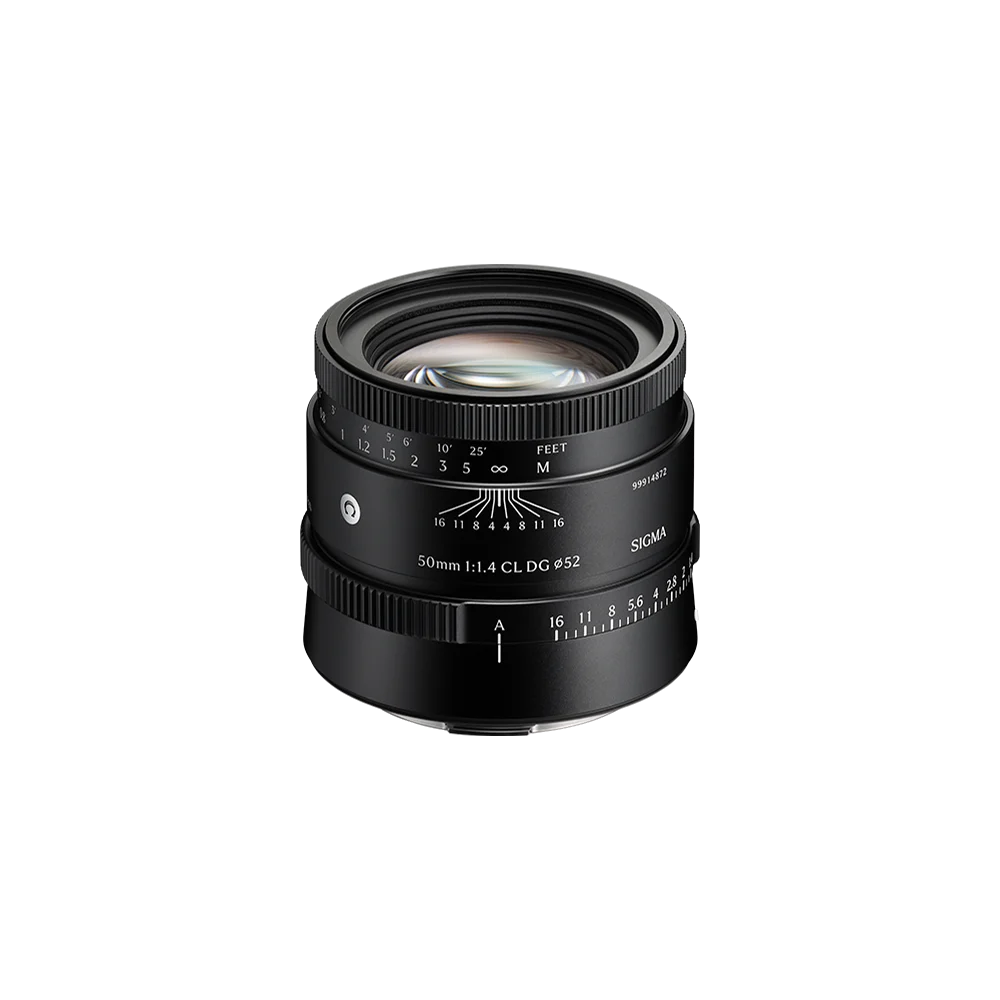 SIGMA 50mm F1.4 CL สีดำ มุมเห็นเลนส์หน้า