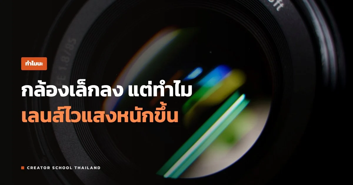 ปกบทความ เลนส์ไวแสงรุ่นใหม่ ทำไมใหญ่และหนักขึ้น ทั้งที่กล้องเล็กลง